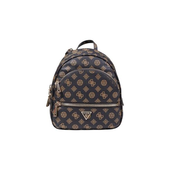 Guess Manhattan Backpack Logo Print Women brown Bags